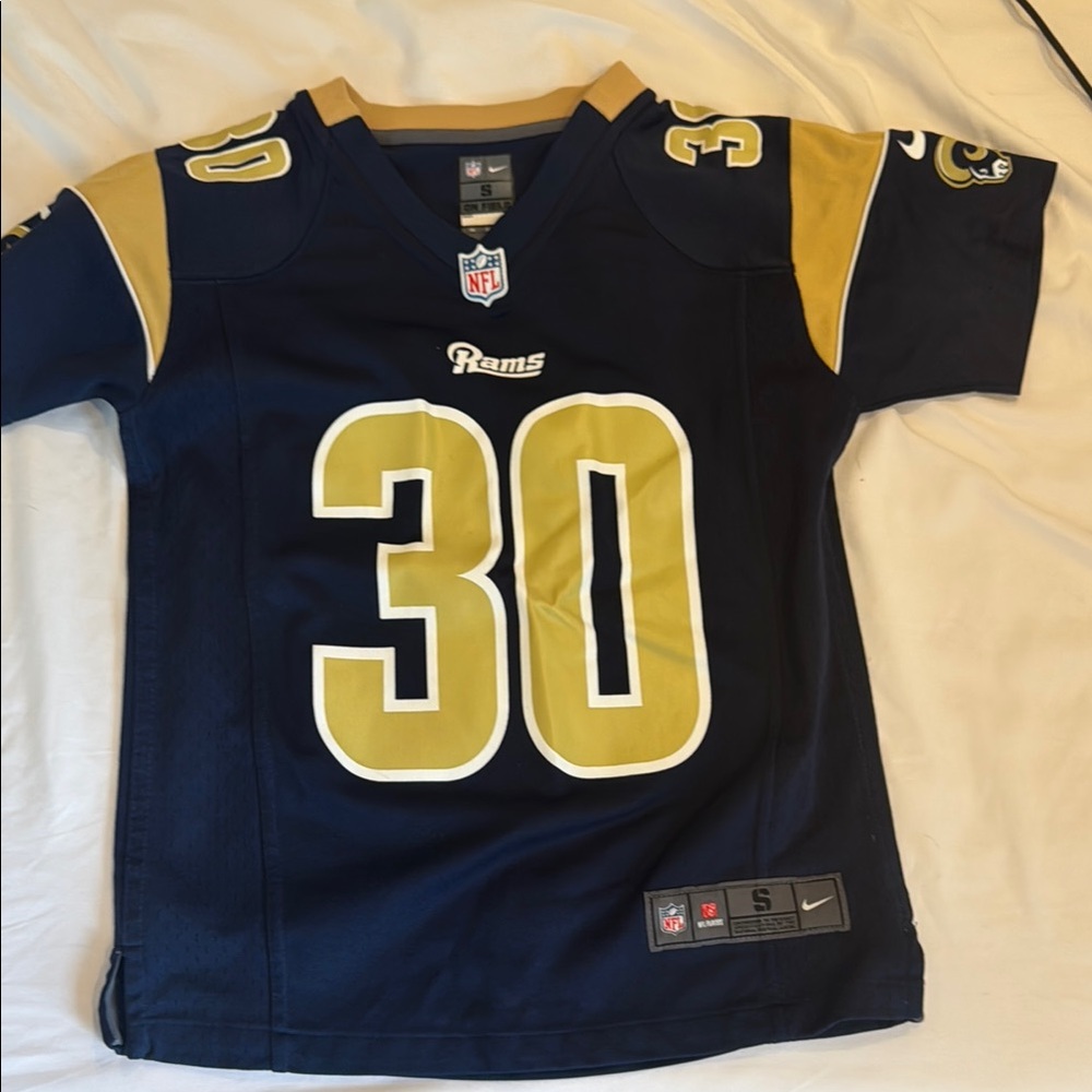 Nike Blue and Gold Rams Jersey Authentic NFL Apparel